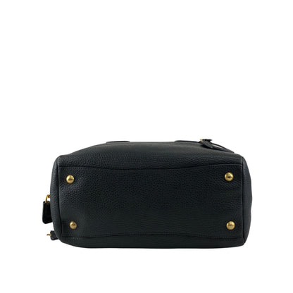 PRADA Logo Small Boston bag Handbag Black Vintage c8s4mf