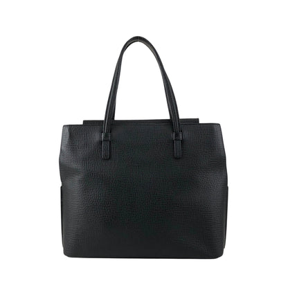 LOEWE Logo Embossed Front Pocket Handbag Black Vintage kmkg4n
