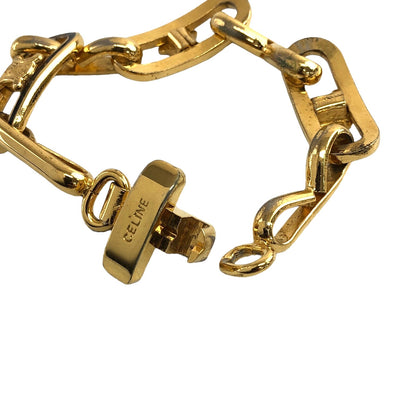 CELINE Blason Bracelet Gold Vintage ivp6ia