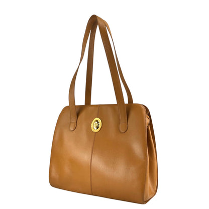 Christian Dior CD Logo Handbag Totebag Brown Vintage i5u28h