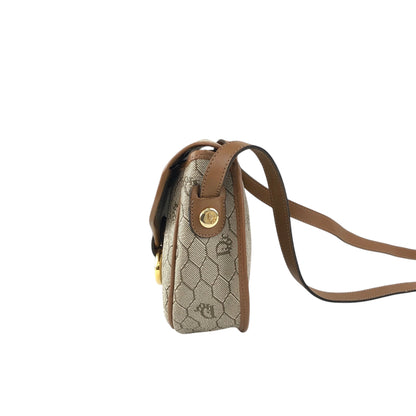 Christian Dior Honeycomb Pattern Shoulder bag Beige Vintage wvwdbt