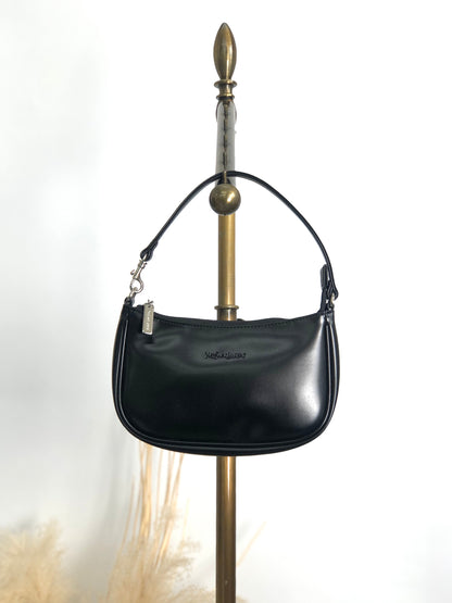 Yves Saint Laurent Logo Small Handbag Black Vintage bva8kv