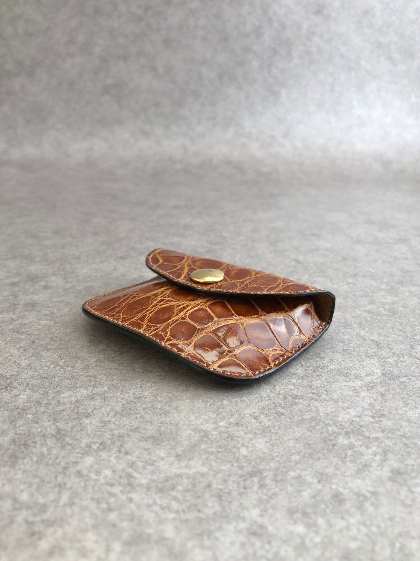 GUCCI Coin Purse Brown Vintage djs68d