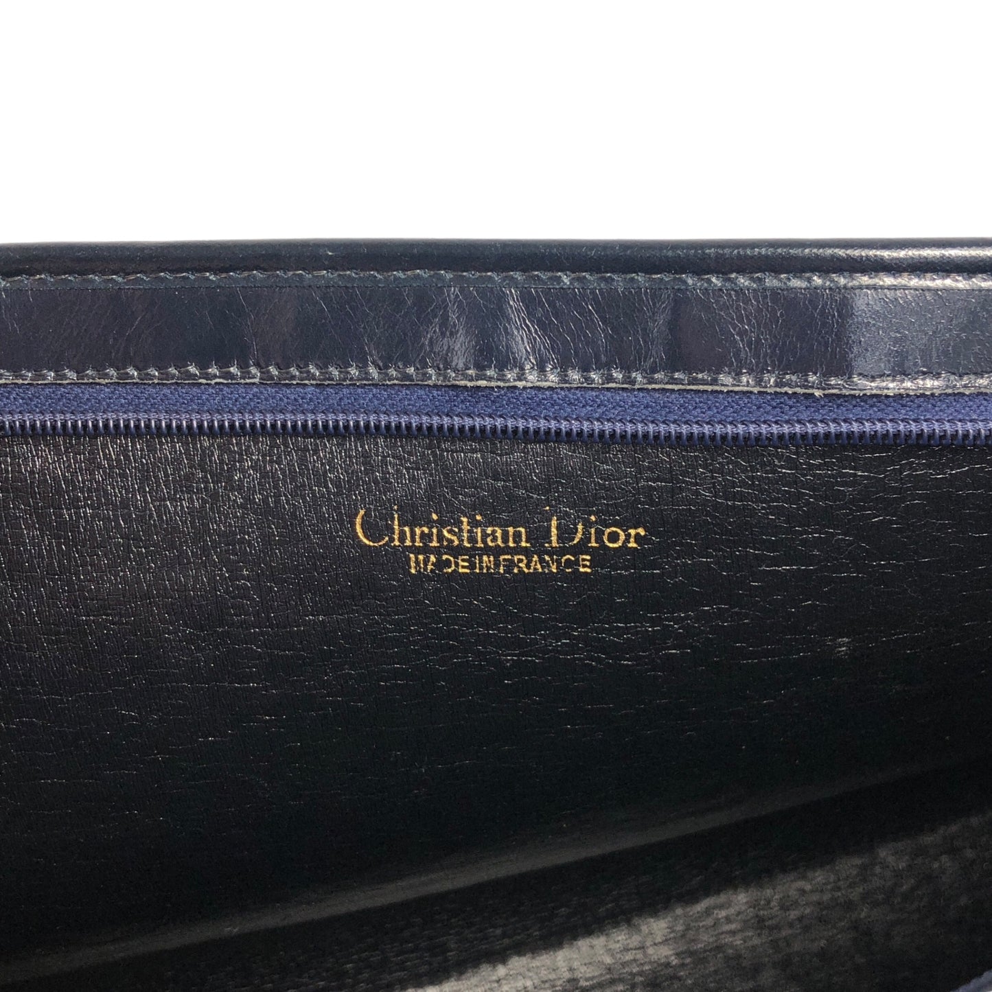 Christian Dior Trotter Handbag Navy Vintage nb73r3