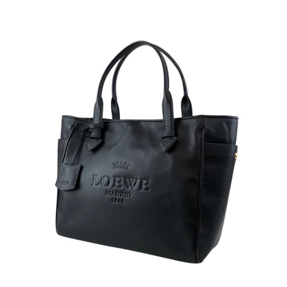 LOEWE Logo Embossed Totebag Black Vintage sfdiue