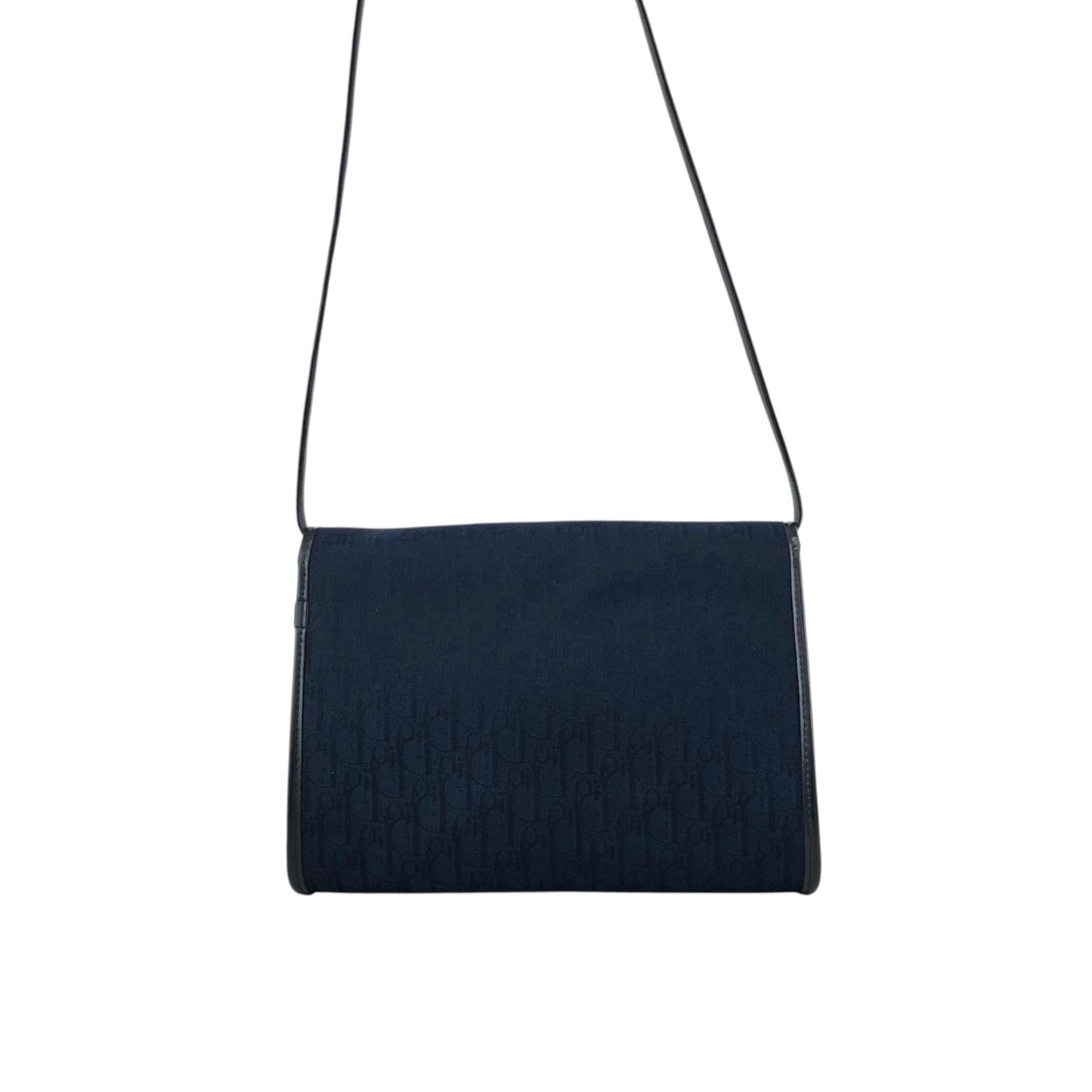 Christian Dior Logo Shoulder bag Navy Vintage f8at4h