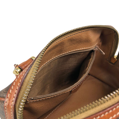 CELINE Macadam Two-way Small Handbag Shoulder bag Brown Vintage nvyja5