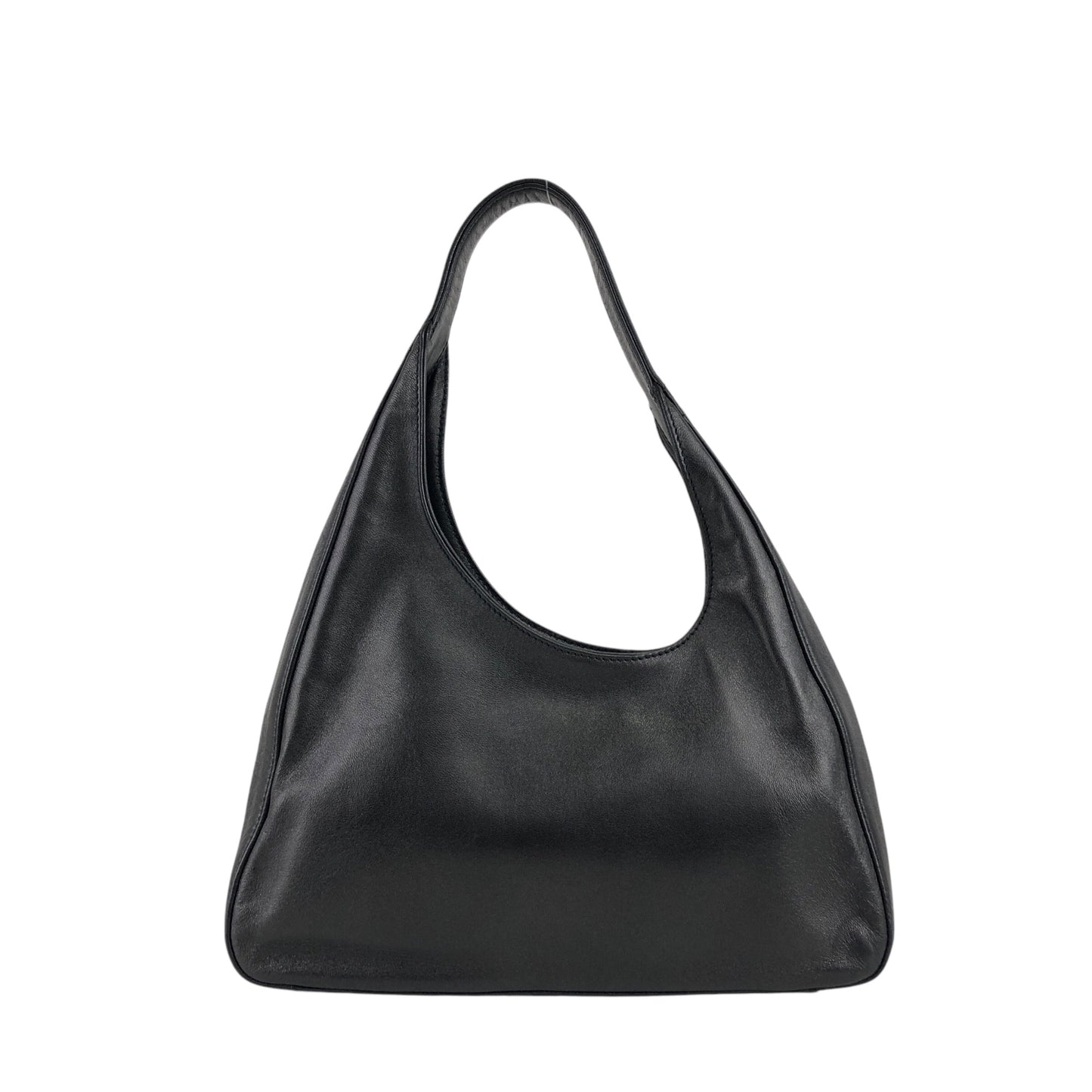 PRADA Logo Embossed Handbag Black Vintage skzrga