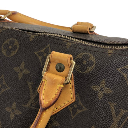 LOUIS VUITTON Monogram Handbag Boston bag Brown Vintage s2cksy