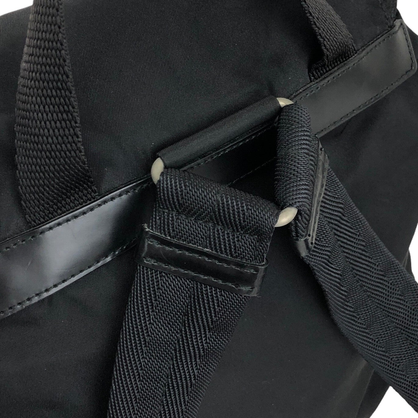 PRADA Triangle Logo Backpack Black Vintage 82dthm