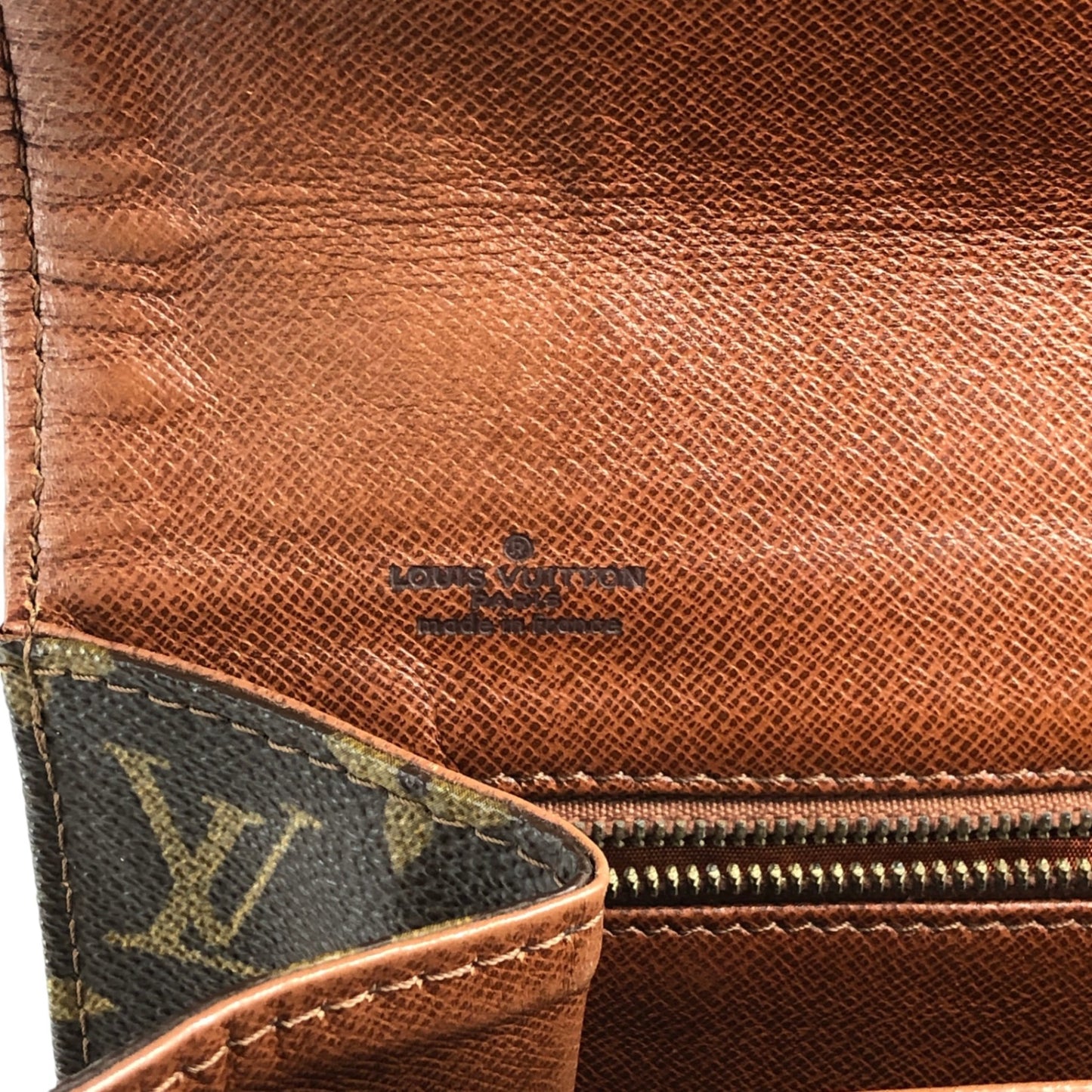 LOUIS VUITTON Monogram Clutch bag Brown Vintage 3pebsa