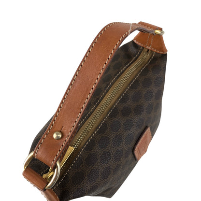 CELINE Macadam Blason Small Handbag Brown Vintage 2t2tek
