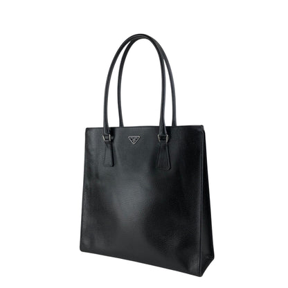PRADA Triangle Logo Totebag Black Vintage gmc6dm