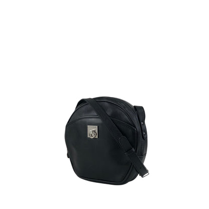 CELINE Gancini Shoulder bag Black Vintage mes4uh