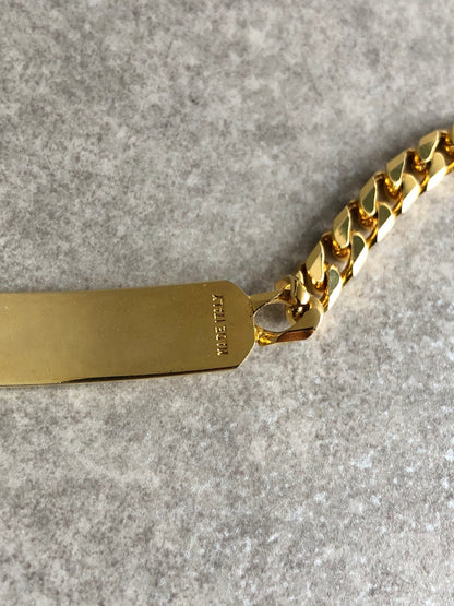 CELINE Blason Bracelet Gold Vintage t5afvt