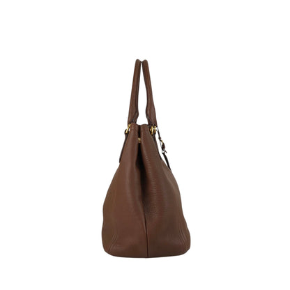 PRADA Logo Two-way Handbag Shoulder bag Brown Vintage avpisn