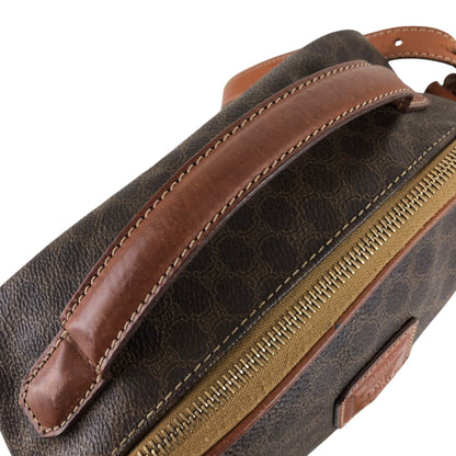 CELINE Macadam Blason Two-way Handbag Shoulder bag Brown Vintage 8rtyi2