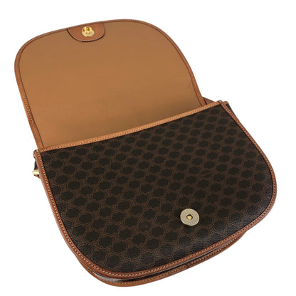 CELINE Macadam Blason Shoulder bag Brown Vintage 23vr8y