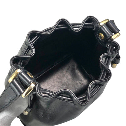 CELINE Drawstring Shoulder bag Black Vintage bp8mps