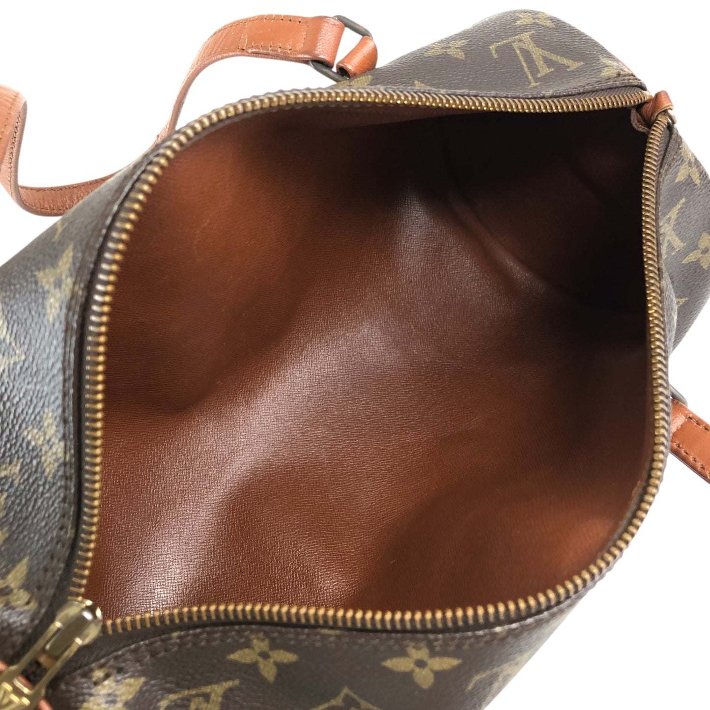 LOUIS VUITTON Monogram Handbag Brown Vintage efphw4