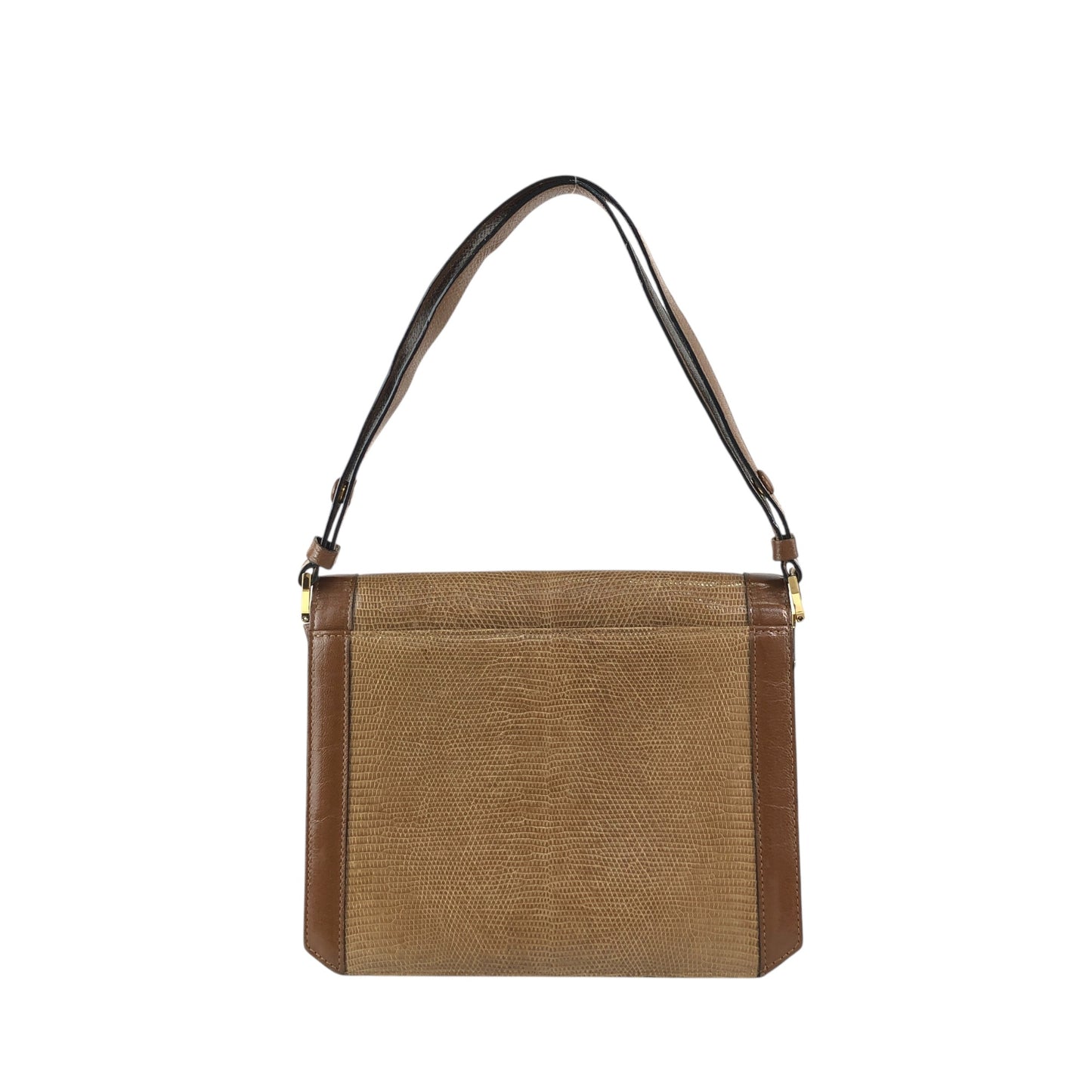 Yves Saint Laurent YSL Logo Handbag Shoulder bag Brown Vintage 2hmb86