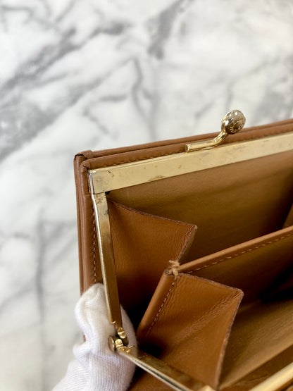CELINE Macadam Blason 金屬扣折疊錢包 棕色 復古 8kr7tj 