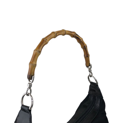 GUCCI Bamboo Shoulder bag Black Vintage vubsbu