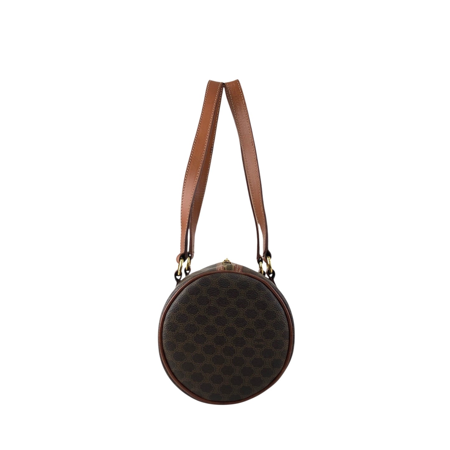 CELINE Macadam Blason Handbag Brown Vintage d4wvhf