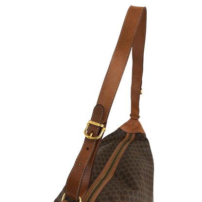 CELINE Macadam Round Shoulder bag Brown Vintage ckh8g4