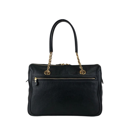 Salvatore Ferragamo Gancini Handbag Black Vintage vbxnke