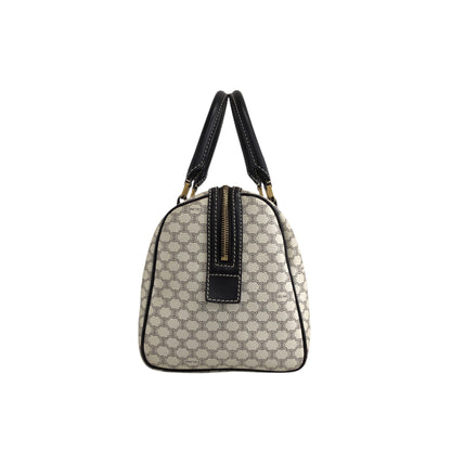 CELINE Macadam Handbag Boston bag White Vintage yci5hj
