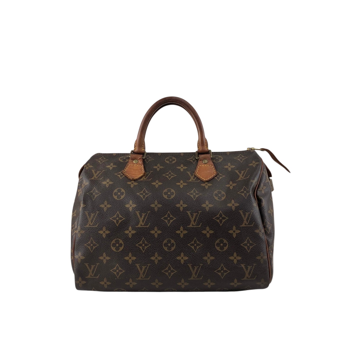 LOUIS VUITTON Monogram Handbag  Boston bag Brown Vintage 46eajv