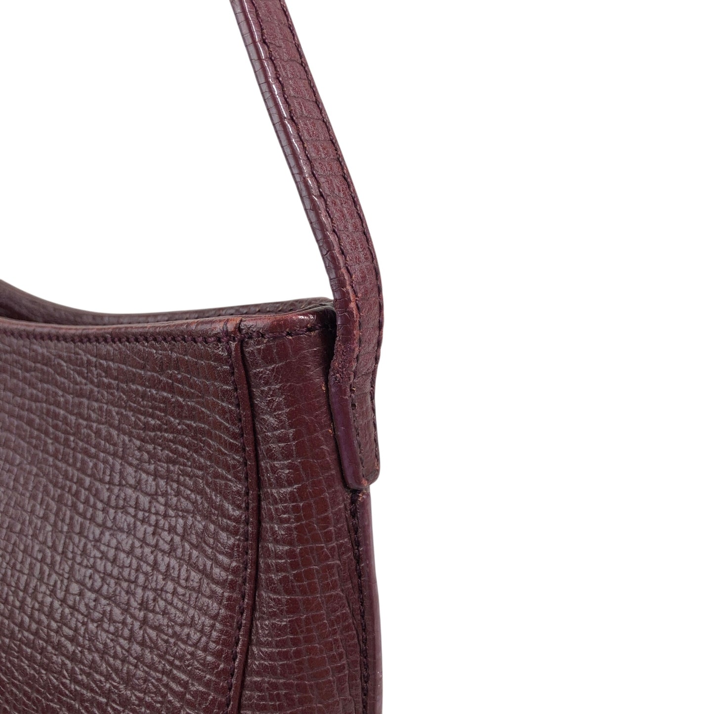 LOEWE Logo Embossed Small Handbag Bordeaux Vintage d75auv