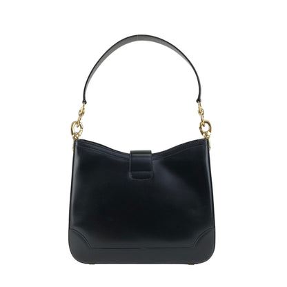 CELINE Gancini Shoulder bag Black Vintage ucswkg