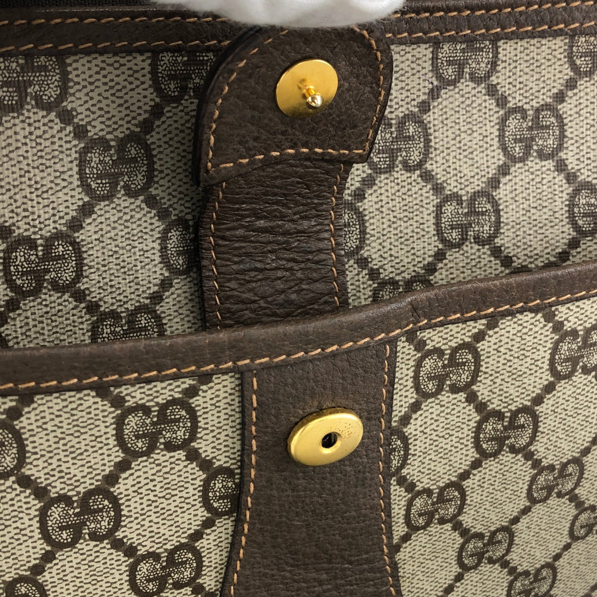 GUCCI Sherry Line Shoulder bag Beige Vintage h47gp3