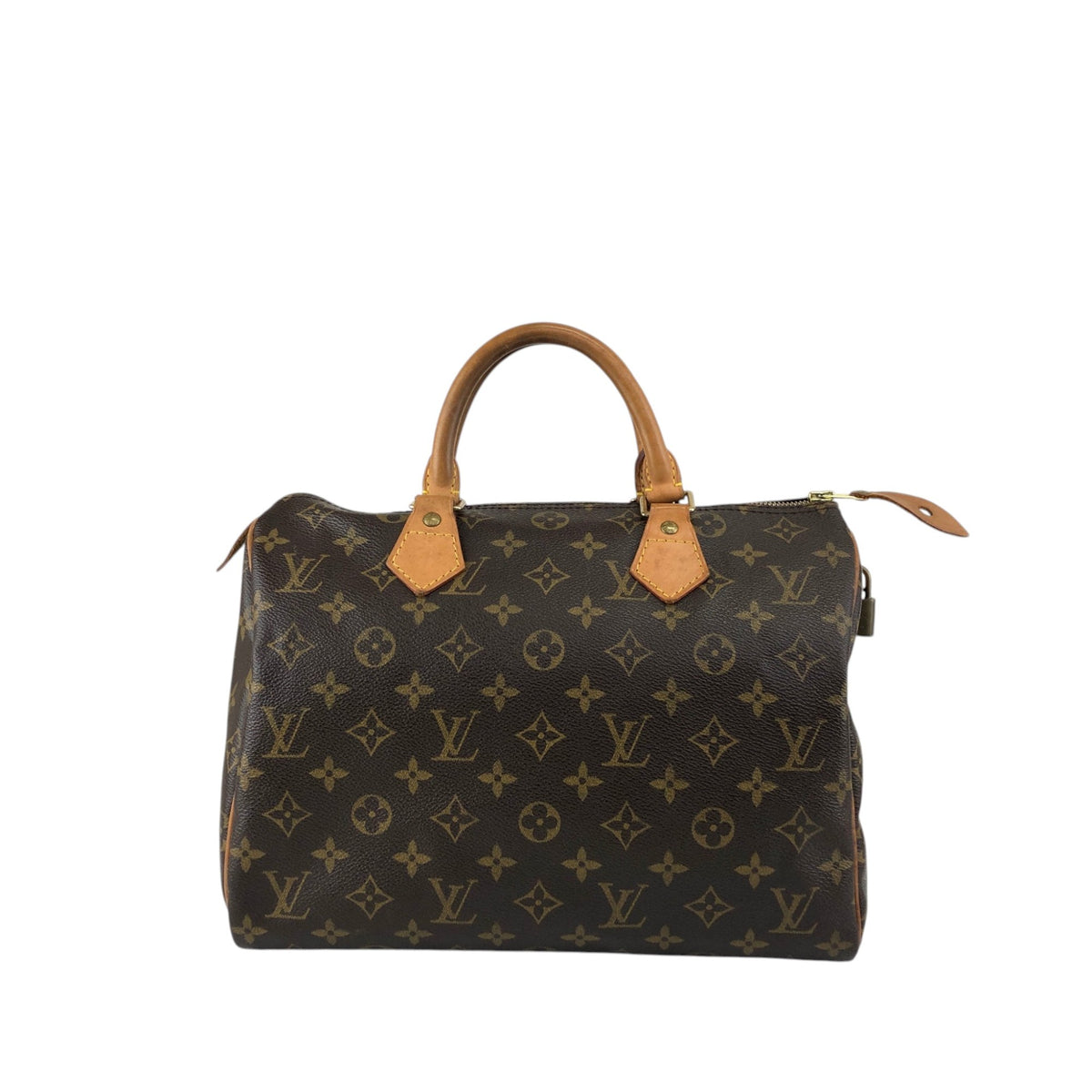 LOUIS VUITTON Monogram Handbag Boston bag Brown M41108 Vintage 5ah28h