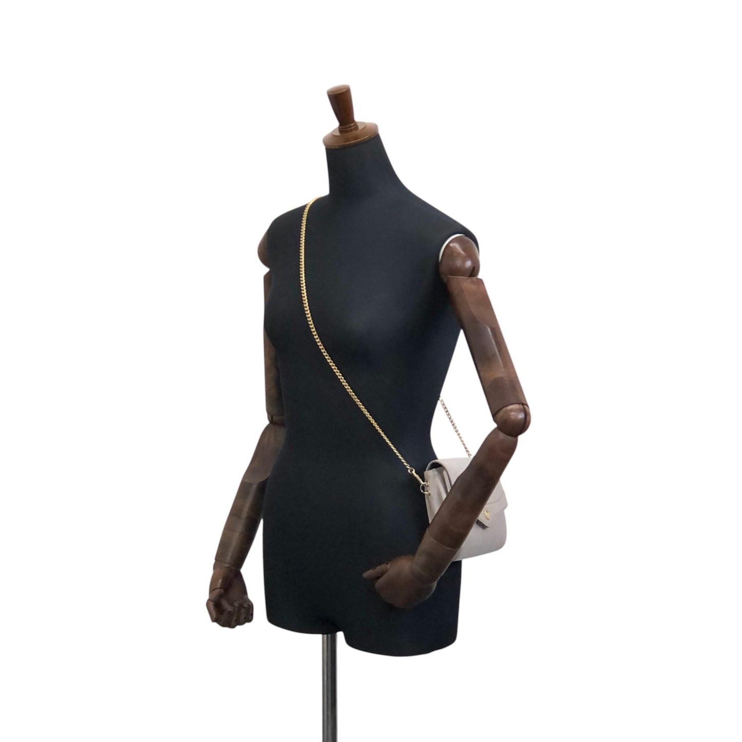 Christian Dior Logo Chain Shoulder bag Gray Vintage kynndd