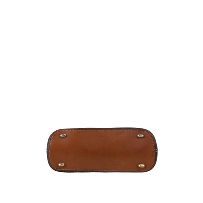 CELINE Macadam Two-way Handbag Shoulder bag Brown Vintage cwamvm