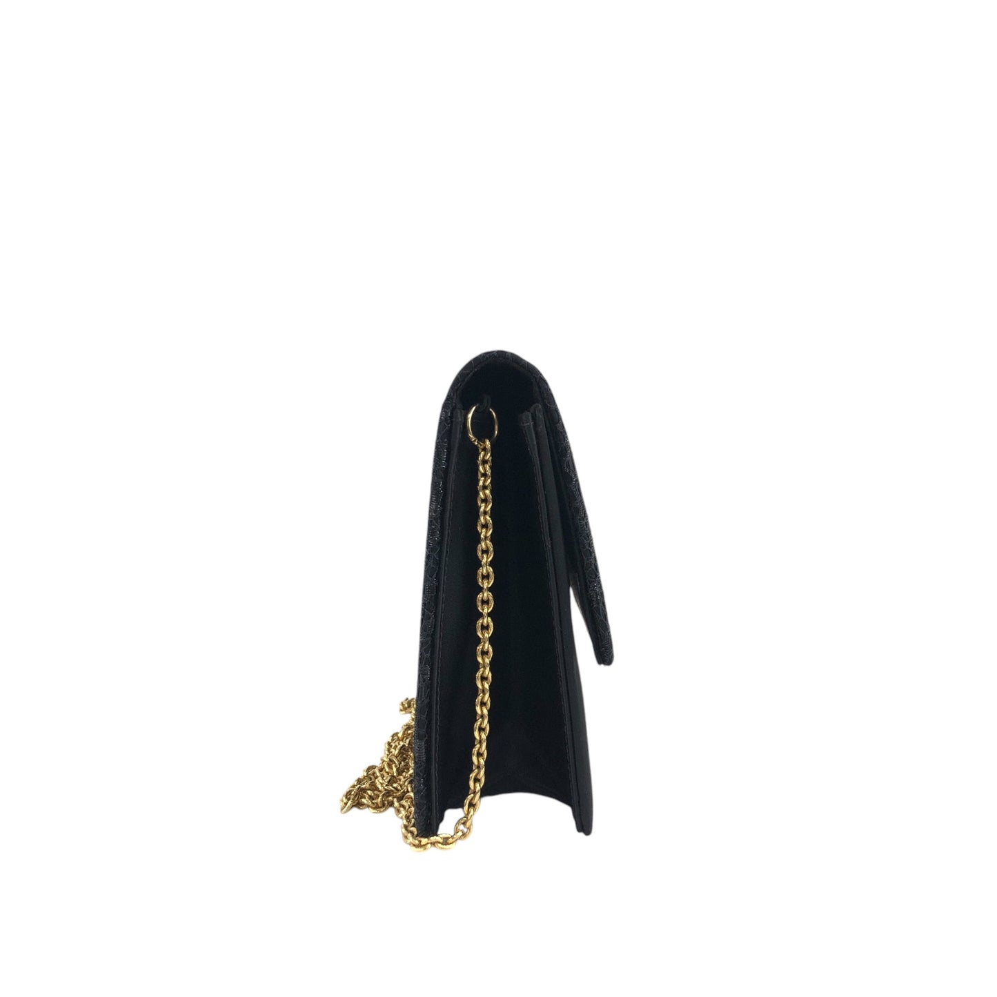 Christian Dior Logo Chain Shoulder bag Black Vintage mr3a3y