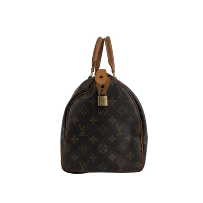 LOUIS VUITTON Monogram Speedy30 Small Boston bag Handbag Brown M41526 Vintage cdk84f