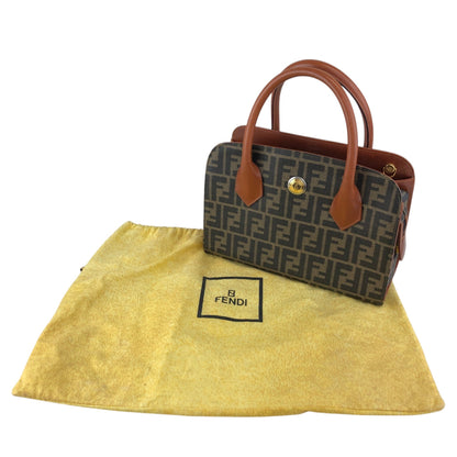 FENDI Zucca Logo Handbag Boston bag Brown Vintage ewdytc