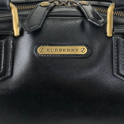 BURBERRY Logo Small Boston bag Handbag Black Vintage djr8rb