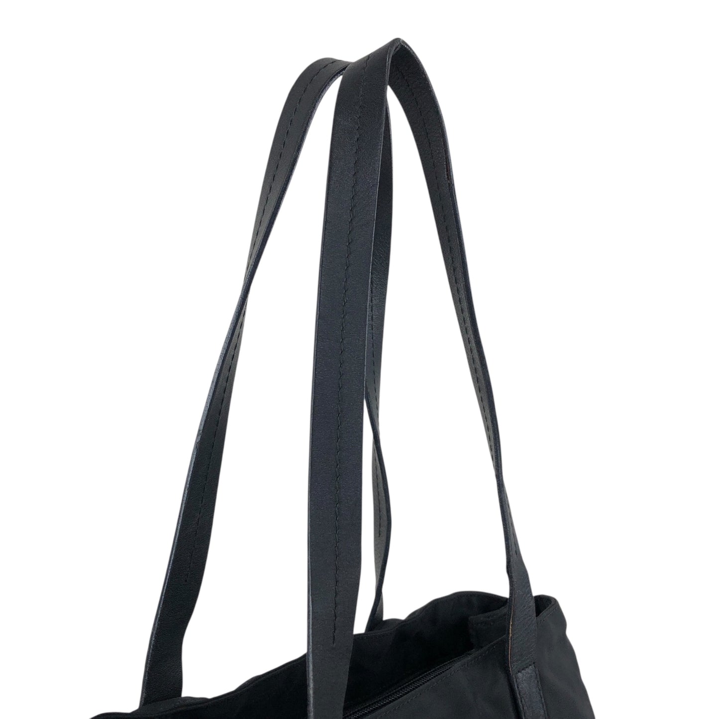 PRADA Tessuto Triangle Logo Totebag Black Vintage 6dyded