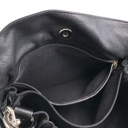 LOEWE Anagram Drawstring Shoulder bag Black Vintage t3naju