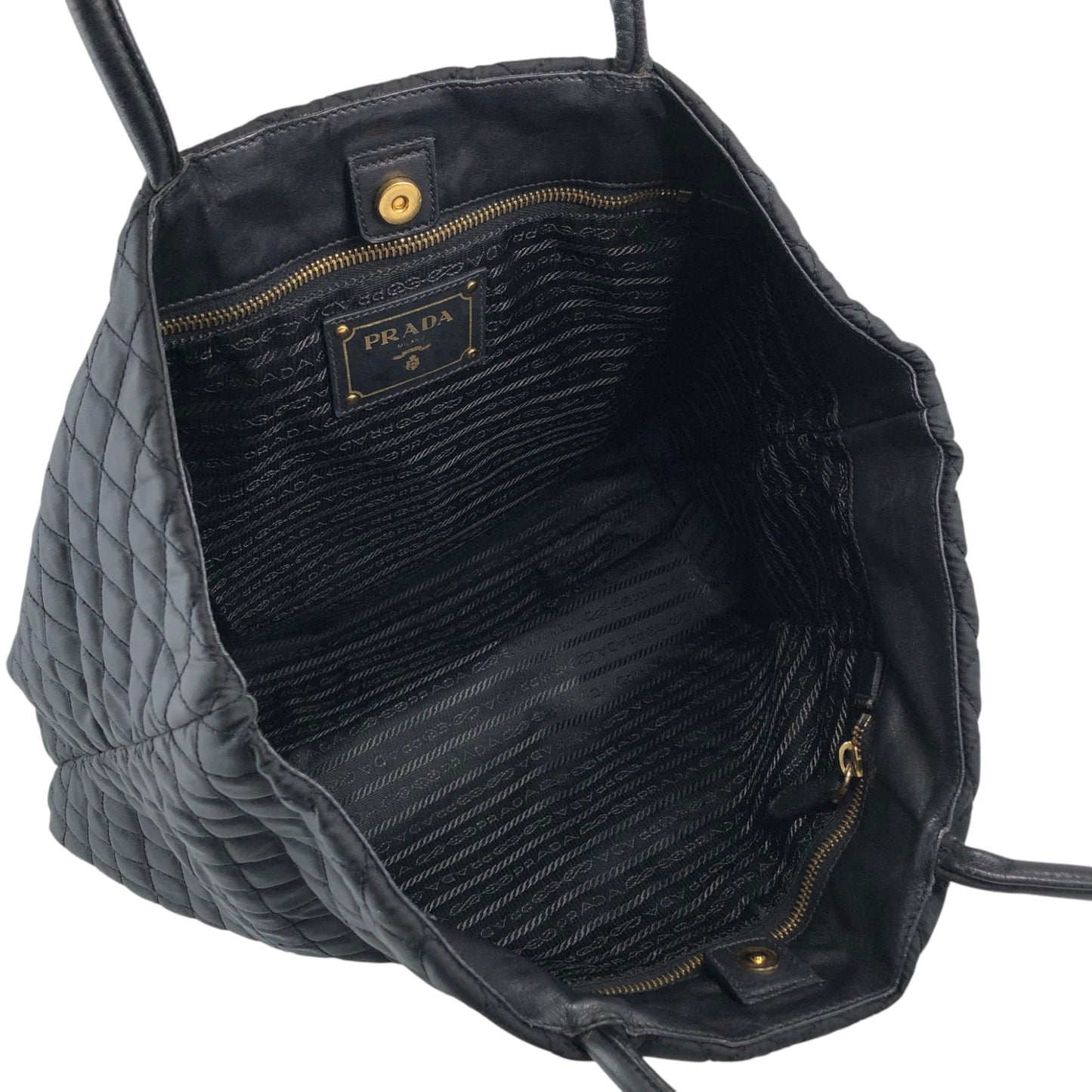 PRADA Logo Totebag Black Vintage 58xguc