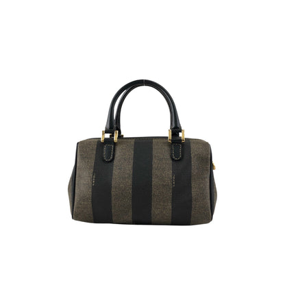 FENDI Logo Two-way Small Boston bag Shoulder bag Black Vintage 873tng