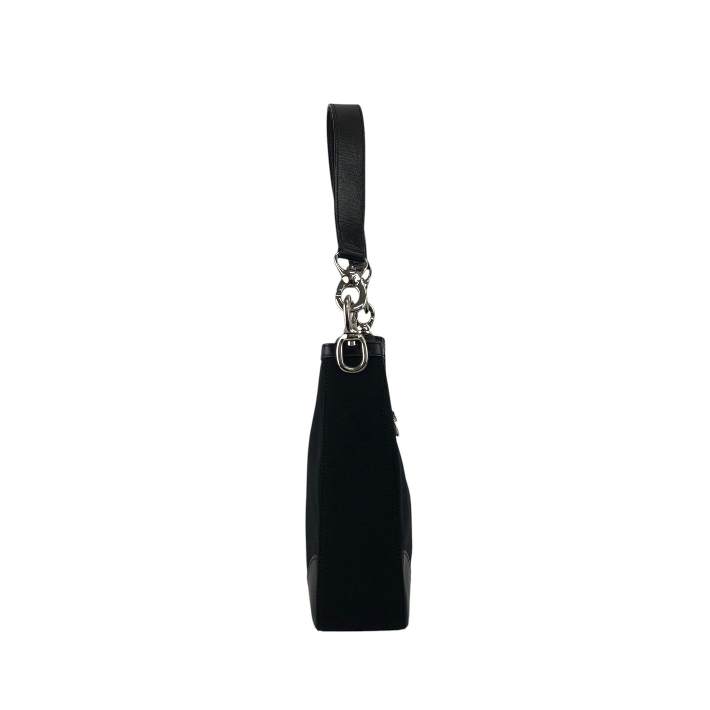 CELINE Gancini Shoulder bag Black Vintage 4cxdup