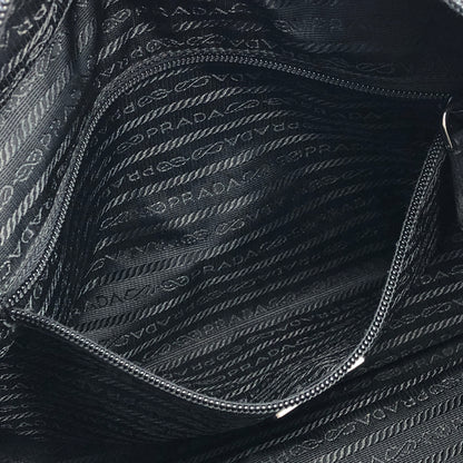 PRADA Triangle Logo Rope Handle Nylon Totebag Black Vintage dkh87x