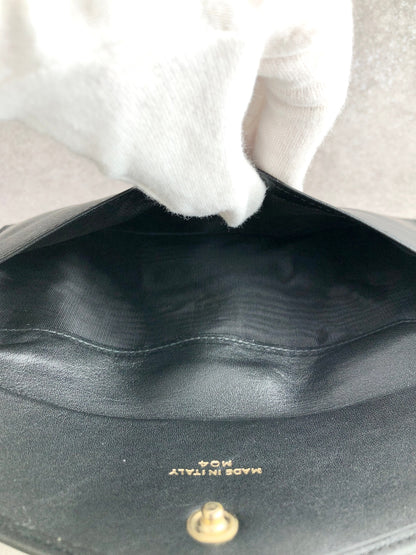 CELINE Blason Long Wallet Black Vintage 4g2ket