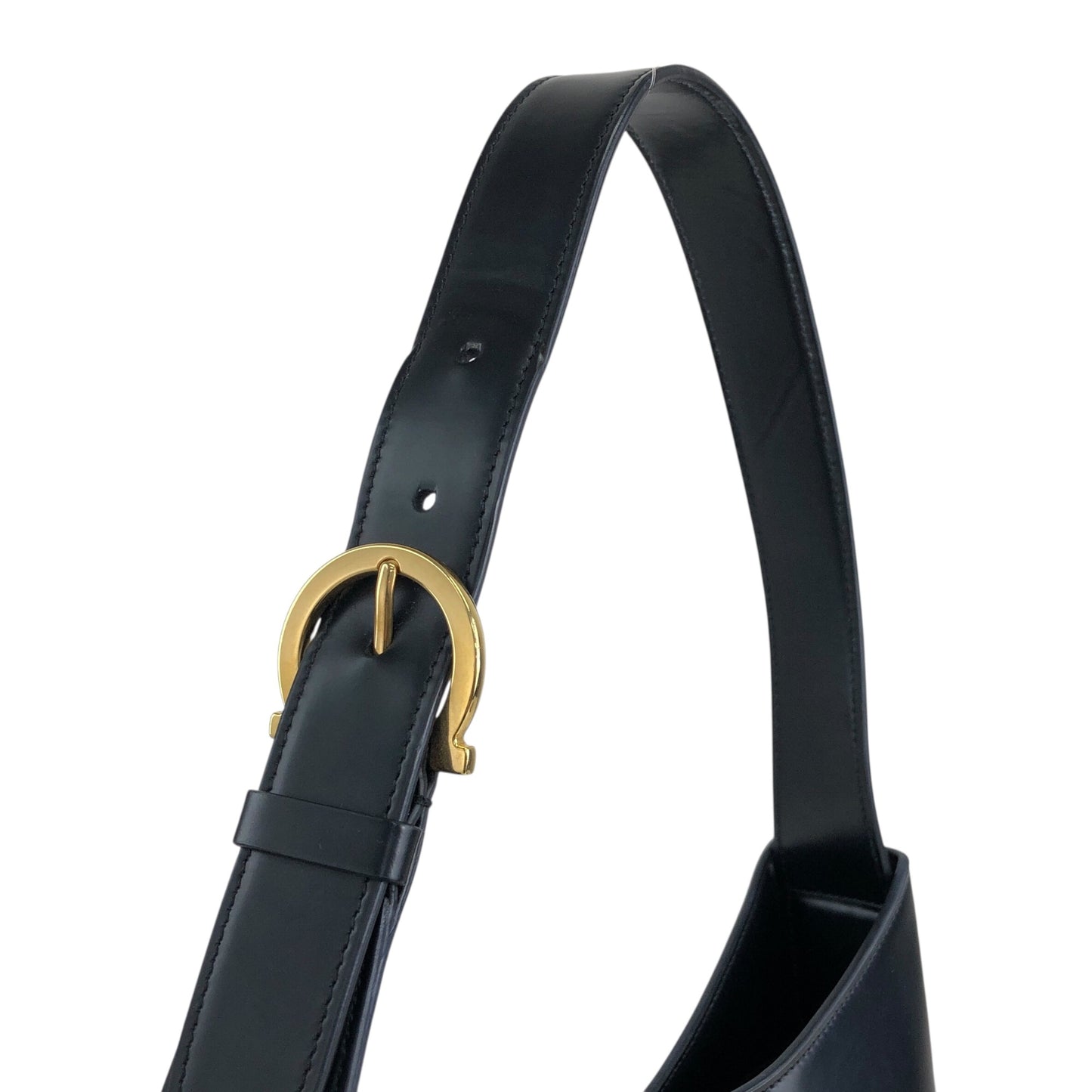 Salvatore Ferragamo Gancini Shoulder bag Black Vintage n7zn28